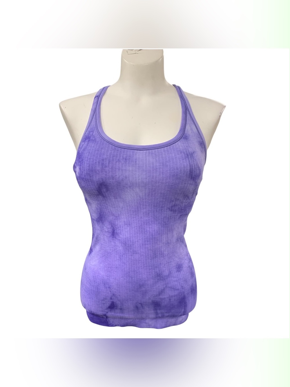 lululemon athletica Purple Ribbed Tie-Dye Racerback Tank Size S